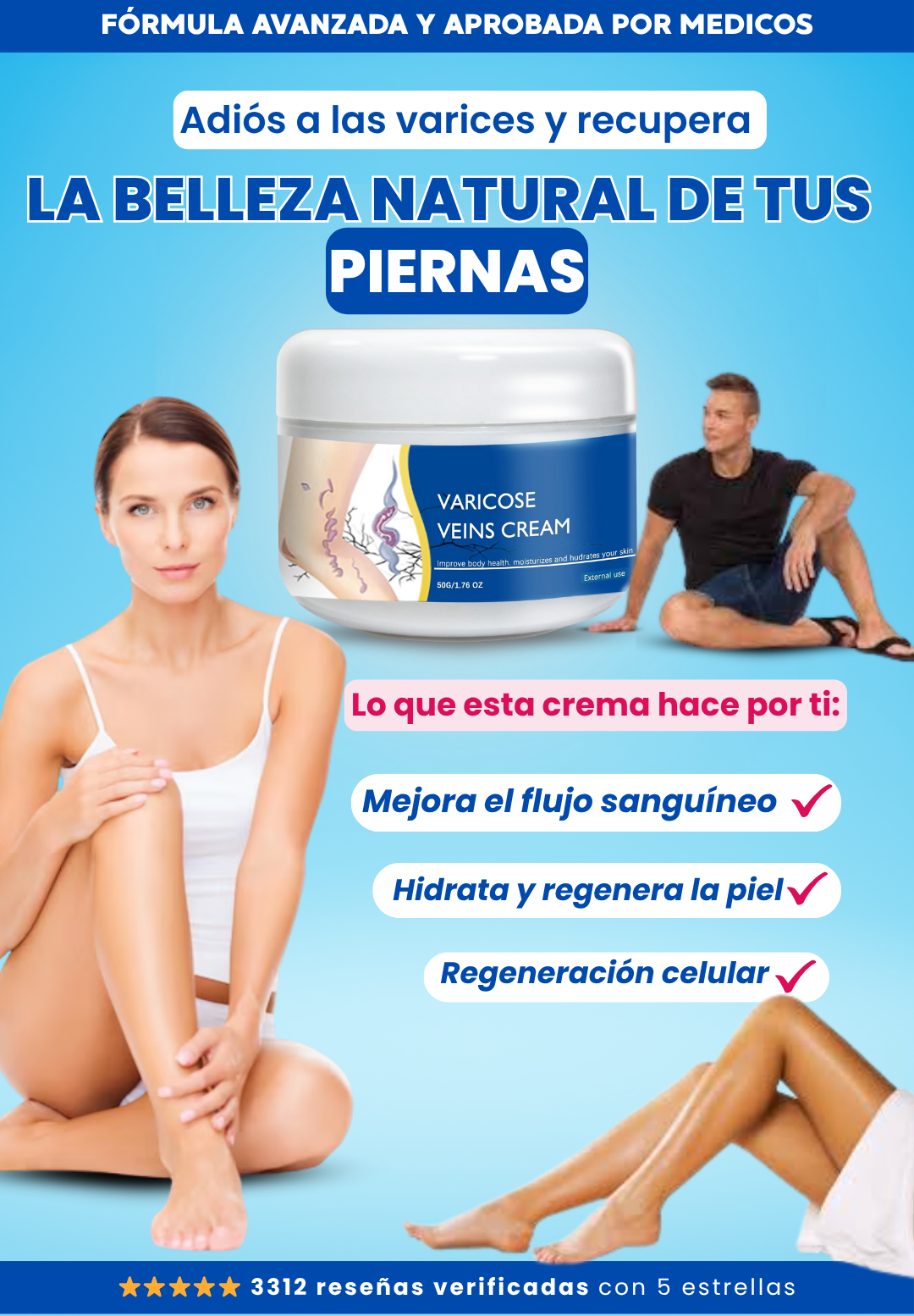 VARICOSE VEINS CREAM — Piernas sin várices, sin dolor, sin límites.